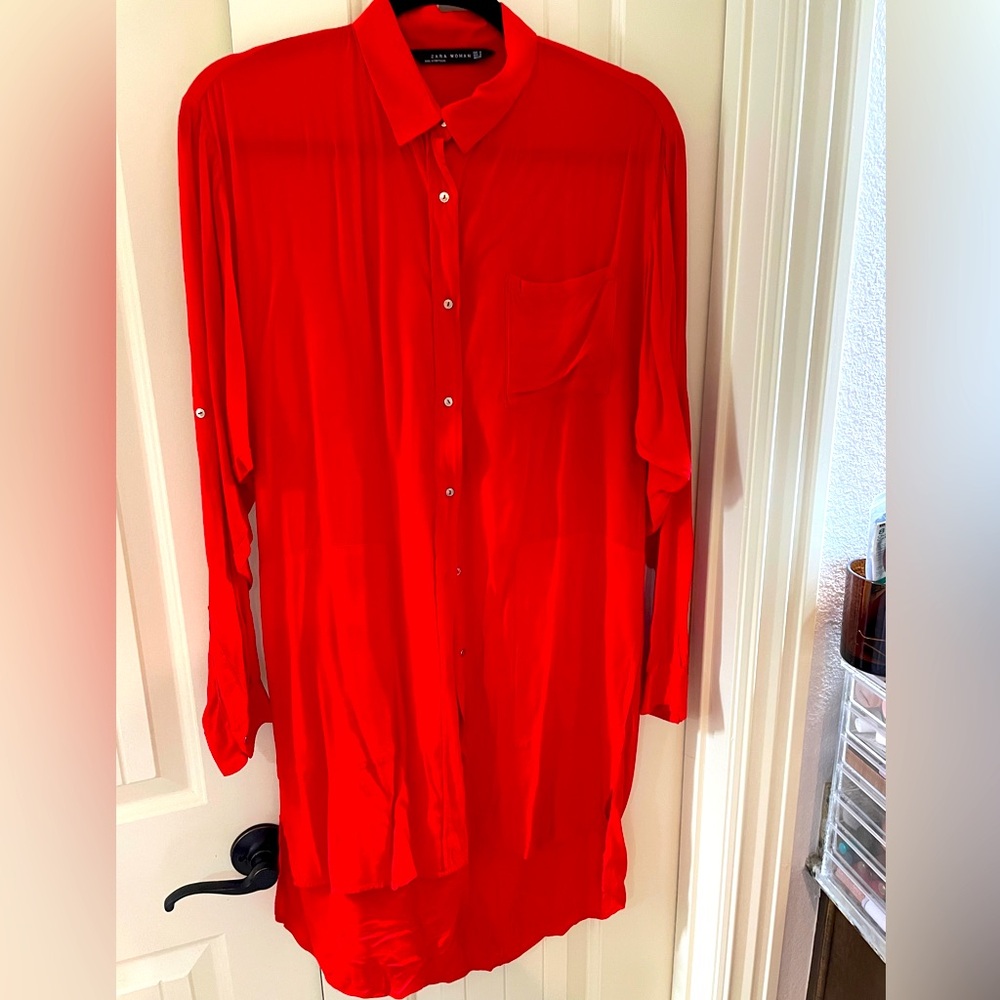 Zara Shirtdress With Pockets